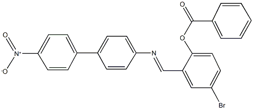 4-bromo-2-[({4'-nitro[1,1'-biphenyl]-4-yl}imino)methyl]phenyl benzoate 结构式