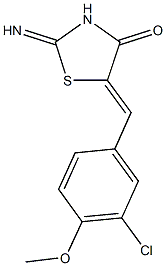 5-(3-chloro-4-methoxybenzylidene)-2-imino-1,3-thiazolidin-4-one 结构式