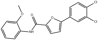 5-(3,4-dichlorophenyl)-N-(2-methoxyphenyl)-2-furamide 结构式