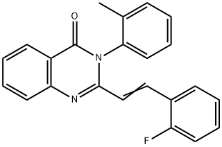 2-[2-(2-fluorophenyl)vinyl]-3-(2-methylphenyl)-4(3H)-quinazolinone 结构式