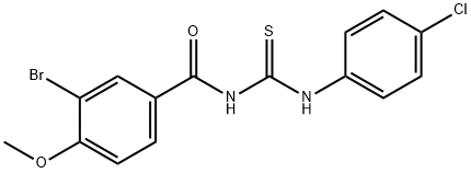 N-(3-bromo-4-methoxybenzoyl)-N'-(4-chlorophenyl)thiourea 结构式