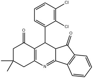 10-(2,3-dichlorophenyl)-7,7-dimethyl-7,8,10,10a-tetrahydro-6H-indeno[1,2-b]quinoline-9,11-dione 结构式