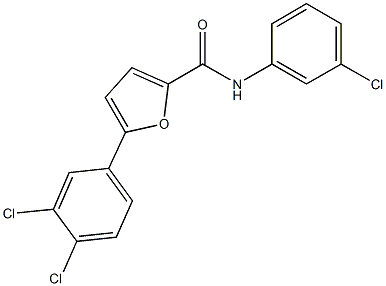 N-(3-chlorophenyl)-5-(3,4-dichlorophenyl)-2-furamide 结构式