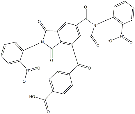 4-[(2,6-bis{2-nitrophenyl}-1,3,5,7-tetraoxo-1,2,3,5,6,7-hexahydropyrrolo[3,4-f]isoindol-4-yl)carbonyl]benzoic acid 结构式