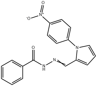 N'-[(1-{4-nitrophenyl}-1H-pyrrol-2-yl)methylene]benzohydrazide 结构式