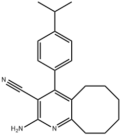 2-amino-4-(4-isopropylphenyl)-5,6,7,8,9,10-hexahydrocycloocta[b]pyridine-3-carbonitrile 结构式