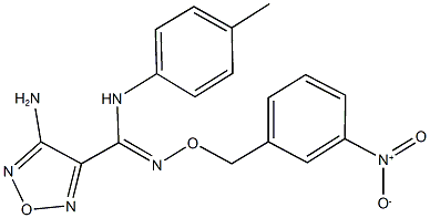 4-amino-N'-({3-nitrobenzyl}oxy)-N-(4-methylphenyl)-1,2,5-oxadiazole-3-carboximidamide 结构式
