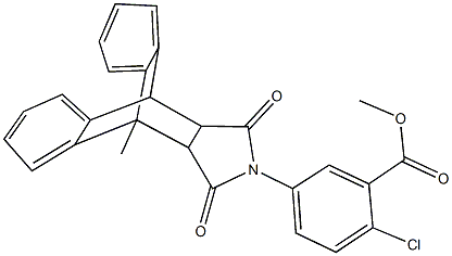 methyl 2-chloro-5-(1-methyl-16,18-dioxo-17-azapentacyclo[6.6.5.0~2,7~.0~9,14~.0~15,19~]nonadeca-2,4,6,9,11,13-hexaen-17-yl)benzoate 结构式