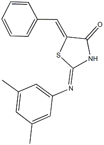 5-benzylidene-2-[(3,5-dimethylphenyl)imino]-1,3-thiazolidin-4-one 结构式