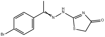 1,3-thiazolidine-2,4-dione 2-{[1-(4-bromophenyl)ethylidene]hydrazone} 结构式