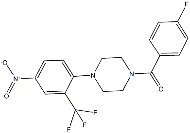 1-(4-fluorobenzoyl)-4-[4-nitro-2-(trifluoromethyl)phenyl]piperazine 结构式