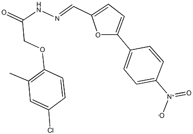 2-(4-chloro-2-methylphenoxy)-N'-[(5-{4-nitrophenyl}-2-furyl)methylene]acetohydrazide 结构式