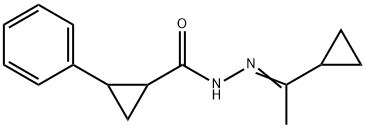 N'-(1-cyclopropylethylidene)-2-phenylcyclopropanecarbohydrazide 结构式