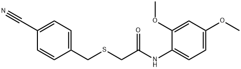 2-[(4-cyanobenzyl)sulfanyl]-N-(2,4-dimethoxyphenyl)acetamide 结构式