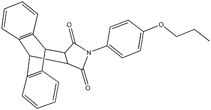 17-(4-propoxyphenyl)-17-azapentacyclo[6.6.5.0~2,7~.0~9,14~.0~15,19~]nonadeca-2,4,6,9,11,13-hexaene-16,18-dione 结构式