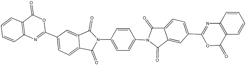 2-{4-[1,3-dioxo-5-(4-oxo-4H-3,1-benzoxazin-2-yl)-1,3-dihydro-2H-isoindol-2-yl]phenyl}-5-(4-oxo-4H-3,1-benzoxazin-2-yl)-1H-isoindole-1,3(2H)-dione 结构式