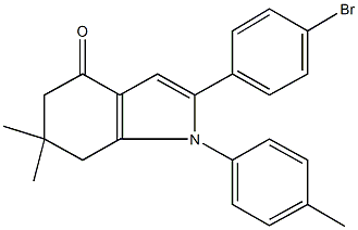 2-(4-bromophenyl)-6,6-dimethyl-1-(4-methylphenyl)-1,5,6,7-tetrahydro-4H-indol-4-one 结构式