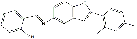 2-({[2-(2,4-dimethylphenyl)-1,3-benzoxazol-5-yl]imino}methyl)phenol 结构式