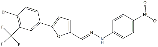 5-[4-bromo-3-(trifluoromethyl)phenyl]-2-furaldehyde {4-nitrophenyl}hydrazone 结构式