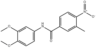 N-(3,4-dimethoxyphenyl)-4-nitro-3-methylbenzamide 结构式