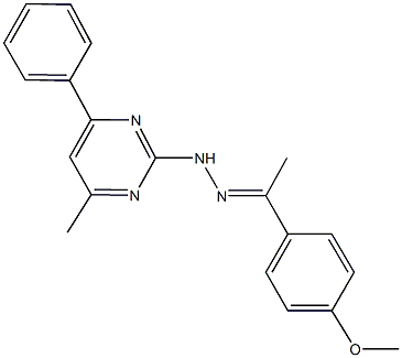 1-(4-methoxyphenyl)ethanone (4-methyl-6-phenyl-2-pyrimidinyl)hydrazone 结构式