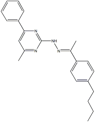 1-(4-butylphenyl)ethanone (4-methyl-6-phenyl-2-pyrimidinyl)hydrazone 结构式