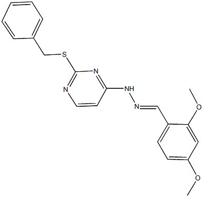 2,4-dimethoxybenzaldehyde [2-(benzylsulfanyl)-4-pyrimidinyl]hydrazone 结构式