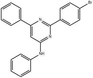 2-(4-bromophenyl)-N,6-diphenyl-4-pyrimidinamine 结构式