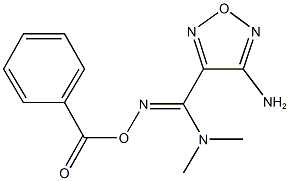 4-amino-N'-(benzoyloxy)-N,N-dimethyl-1,2,5-oxadiazole-3-carboximidamide 结构式