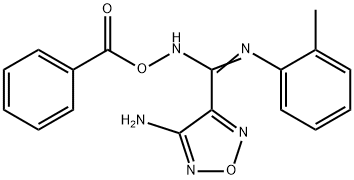 4-amino-N'-(benzoyloxy)-N-(2-methylphenyl)-1,2,5-oxadiazole-3-carboximidamide 结构式