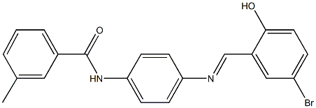 N-{4-[(5-bromo-2-hydroxybenzylidene)amino]phenyl}-3-methylbenzamide 结构式