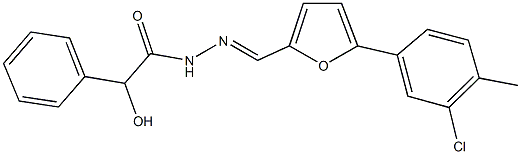 N'-{[5-(3-chloro-4-methylphenyl)-2-furyl]methylene}-2-hydroxy-2-phenylacetohydrazide 结构式