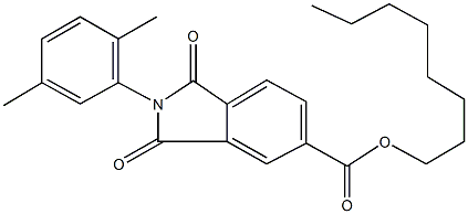 octyl 2-(2,5-dimethylphenyl)-1,3-dioxo-5-isoindolinecarboxylate 结构式
