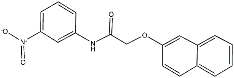 N-{3-nitrophenyl}-2-(2-naphthyloxy)acetamide 结构式