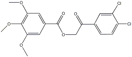 2-(3,4-dichlorophenyl)-2-oxoethyl 3,4,5-trimethoxybenzoate 结构式