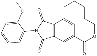 pentyl 2-(2-methoxyphenyl)-1,3-dioxo-5-isoindolinecarboxylate 结构式