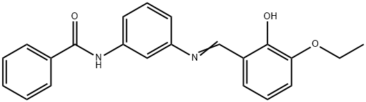 N-{3-[(3-ethoxy-2-hydroxybenzylidene)amino]phenyl}benzamide 结构式