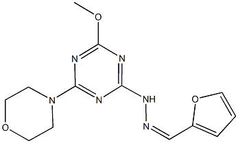 2-furaldehyde [4-methoxy-6-(4-morpholinyl)-1,3,5-triazin-2-yl]hydrazone 结构式