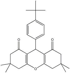 9-(4-tert-butylphenyl)-3,3,6,6-tetramethyl-3,4,5,6,7,9-hexahydro-1H-xanthene-1,8(2H)-dione 结构式