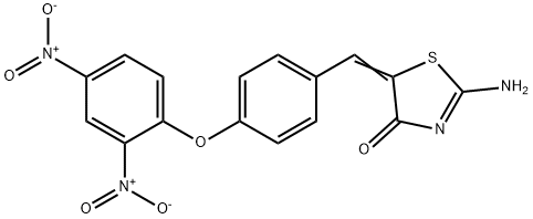 5-(4-{2,4-bisnitrophenoxy}benzylidene)-2-imino-1,3-thiazolidin-4-one 结构式