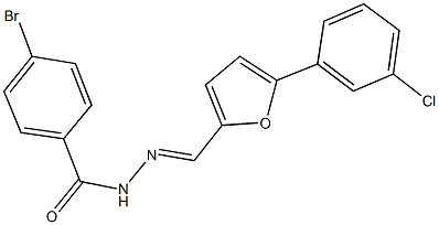 4-bromo-N'-{[5-(3-chlorophenyl)-2-furyl]methylene}benzohydrazide 结构式