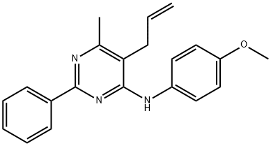 5-allyl-N-(4-methoxyphenyl)-6-methyl-2-phenyl-4-pyrimidinamine 结构式