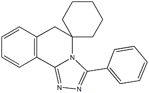 3-phenylspiro[{5,6-dihydro[1,2,4]triazolo[3,4-a]isoquinoline}-3,1'-cyclohexane] 结构式