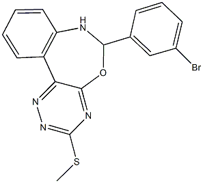 6-(3-bromophenyl)-3-(methylsulfanyl)-6,7-dihydro[1,2,4]triazino[5,6-d][3,1]benzoxazepine 结构式