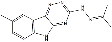 acetone (8-methyl-5H-[1,2,4]triazino[5,6-b]indol-3-yl)hydrazone 结构式