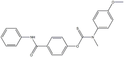 O-[4-(anilinocarbonyl)phenyl] 4-methoxyphenyl(methyl)thiocarbamate 结构式