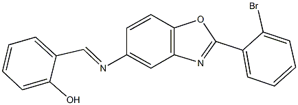 2-({[2-(2-bromophenyl)-1,3-benzoxazol-5-yl]imino}methyl)phenol 结构式