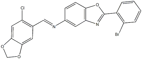 N-[2-(2-bromophenyl)-1,3-benzoxazol-5-yl]-N-[(6-chloro-1,3-benzodioxol-5-yl)methylene]amine 结构式