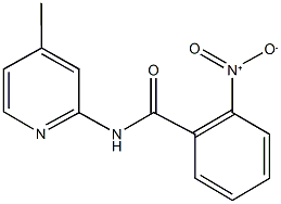 2-nitro-N-(4-methyl-2-pyridinyl)benzamide 结构式