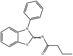 N-(3-phenyl-1,3-benzothiazol-2(3H)-ylidene)butanamide 结构式